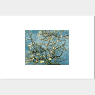 Van Gogh's Blossoming Almond Tree Grunge Posters and Art